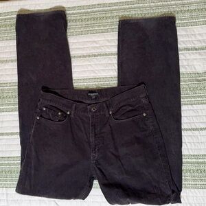 Banana Republic Dark Grey Straight Fit Corduroy 5 Pocket Pants Trousers 34x36
